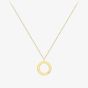 9ct Yellow Gold Diamond Open Circle Necklace 12125147271