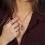 Tivon 18ct Rose Gold 1.85ct Pear Morganite & Diamond Cocktails & Champers Pendant PTTR-0716-MG