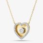 9ct Yellow Gold 0.20ct Diamond Heart Shaped Pendant THN48572-20SF (YG)