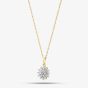 9ct Yellow Gold 0.15ct Diamond Cluster Flower Pendant THP48443-15 (YG)