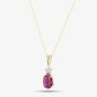 9ct Gold Ruby Diamond Pendant VP0S296 9KY