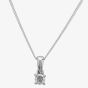 9ct White Gold 0.15ct Claw-set Diamond Pendant 1304P/9W/DQ1015