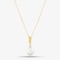 9ct Gold Diamond Freshwater Pendant GP758W