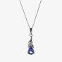 9ct White Gold Diamond Tanzanite Swirl Pendant CP4953-T2A