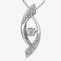9ct White Gold 0.22ct Diamond Open Marquise Pendant P3161W/22-10