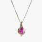 9ct Yellow Gold Ruby and Diamond Swirl Pendant P1860/7-10 RUBY