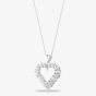 9ct White Gold 1.00ct Diamond Open Heart Pendant TH0121787
