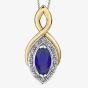 9ct Yellow Gold Marquise-cut Sapphire and Diamond Pendant P3704-10 SAPH