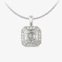 9ct White Gold 0.37ct Multi-cut Diamond Mosaic Pendant P3985W/37-9