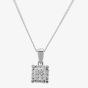 9ct White Gold 0.30ct Princess-cut Diamond Pendant P3982W/30-9