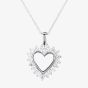 9ct White Gold 0.50ct Open Heart Pendant TH0121805