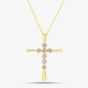 9ct Yellow Gold 0.10ct Bezel-Set Diamond Cross Pendant TH0121842