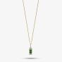 9ct Yellow Gold Baguette Cut Emerald and Diamond Pave Pendant GP2185G GN141