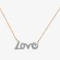 9ct Rose Gold 0.10ct Diamond Love Necklace TH0121888