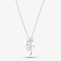 9ct White Gold 0.01ct Diamond Four Leaf Clover Necklace PP04737W