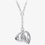 Silver & Diamond Double Teardrop Necklace PNE01762
