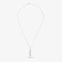 Sterling Silver and Diamond Graduating Open Marquise Necklace PP03381