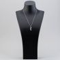 Sterling Silver and Diamond Graduating Open Marquise Necklace PP03381