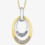 9ct White & Yellow Gold Oval 0.10ct Diamond Pendant LT27120YW/10C-10