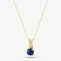  9ct Yellow Gold Sapphire & Diamond Pendant Necklace OJP1702-BS