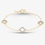 9ct Yellow Gold 0.20ct Brilliant Cut Diamond Triple Clover Chain Bracelet THB39617-20NJ (YG)