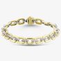 9ct Yellow Gold Diamond Square Link Bracelet BR1068YW/250-10