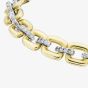 9ct Yellow Gold Diamond Square Link Bracelet BR1068YW/250-10