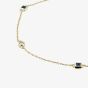 9ct Yellow Gold Sapphire & Diamond Chain Bracelet RJB04749-BS