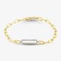 9ct Yellow Gold 0.15ct Diamond Paperclip Bracelet THB44260-15NJ