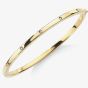 9ct Yellow Gold Five Stone Diamond Hinged Bangle BN120