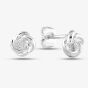 9ct White Gold Diamond Flower Stud Earrings PE03120W