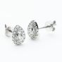 9ct White Gold Pear Cut Diamond Cluster Stud Earrings NTE409PEAR-D-9WG