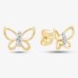 9ct Yellow Gold 0.05ct Brilliant Cut Diamond Butterfly Stud Earrings THE39305-05 (YG)