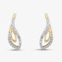 9ct Yellow Gold 0.15ct Brilliant Cut Diamond Tear Drop Stud Earrings THE41403-15 (YG)