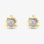 9ct Yellow Gold 0.08ct Brilliant Cut Triangular Stud Earrings THE41595-08NJ (YG)