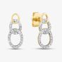 9ct Yellow Gold 0.15ct Brilliant Cut Diamond Open Circle Stud Earrings THE31107-15 (YG)