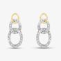 9ct Yellow Gold 0.15ct Brilliant Cut Diamond Open Circle Stud Earrings THE31107-15 (YG)