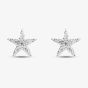 9ct White Gold 0.07ct Brilliant Cut Diamond Star Stud Earrings THE40527-07 (WG)