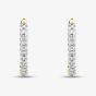 9ct Yellow Gold 0.10ct Brilliant Cut Claw Set Diamond Huggie Hoop Earrings THE45083-10