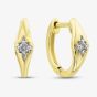 9ct Yellow Gold 0.08ct Brilliant Cut Diamond Huggie Hoop Earrings THE42986-08NJ