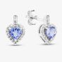 9ct White Gold Tanzanite & Diamond Heart Stud Earrings RJE04752-TA