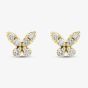 9ct Yellow Gold 0.08ct Brilliant Cut Diamond Butterfly Stud Earrings THE46446-08