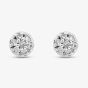9ct Yellow Gold 0.05ct Brilliant Cut Diamond Cluster Stud Earrings THE46506-05