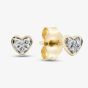 9ct Yellow Gold 0.05ct Diamond Heart Stud Earrings THE46488-05 (YG)
