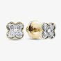 9ct Yellow Gold 0.12ct Diamond Flower Stud Earrings THE46493-12