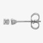 9ct White Gold 0.15ct Claw-set Diamond Stud Earrings 5035E/9W/DQ1015