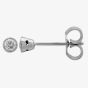 9ct White Gold 0.15ct Rubover Diamond Stud Earrings 5036E/9W/DQ1015