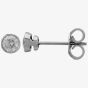 9ct White Gold 0.40ct Rubover Diamond Stud Earrings 5036E/9W/DQ1040