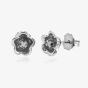 9ct White Gold 0.02ct Diamond Flower Stud Earrings E3164W-10
