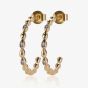9ct Gold Diamond Beaded Hoop Earrings GE2033